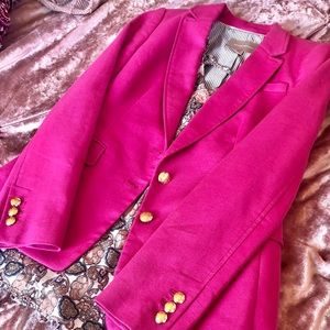 Chic Statement: Pink & Gold Banana Republic Blazer